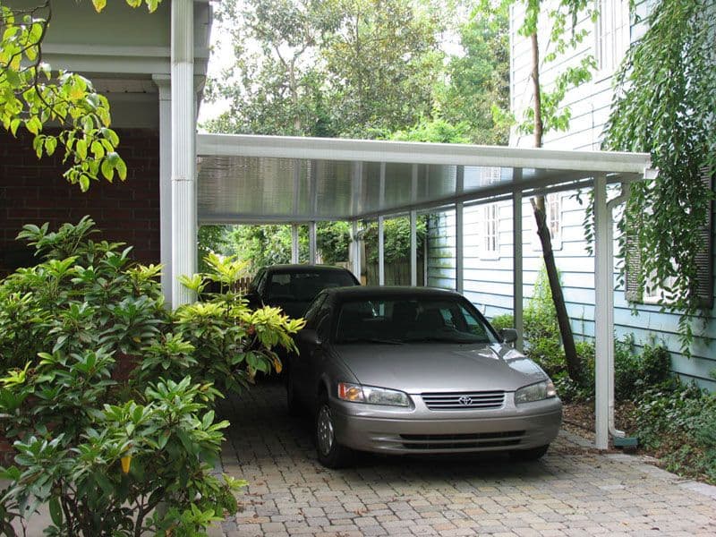 Car under patio cover