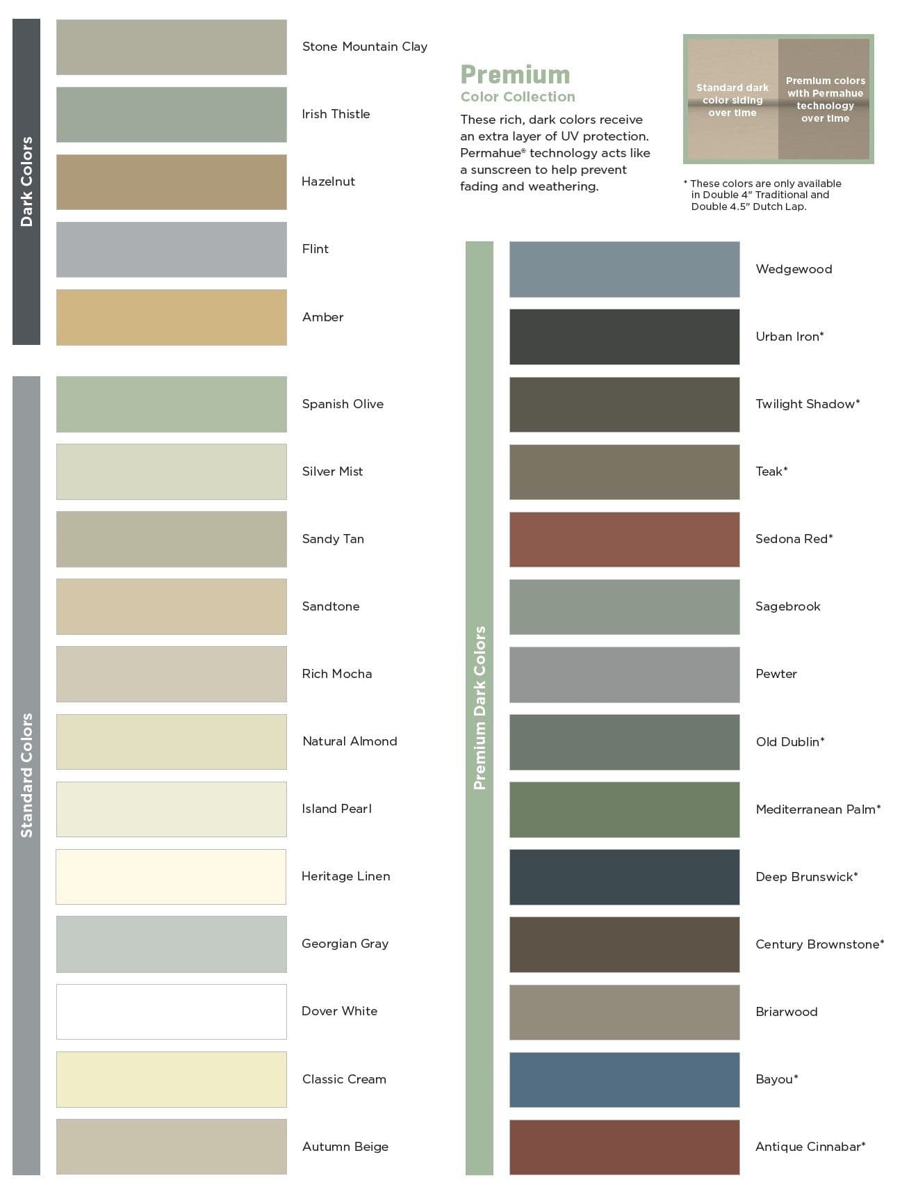 Vinyl Siding Color Options