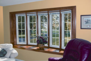 Home Interior With a Large Bow Window